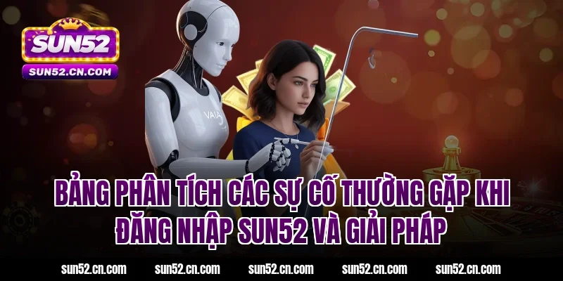 Bảng phân tích các sự cố thường gặp khi đăng nhập SUN52 và giải pháp