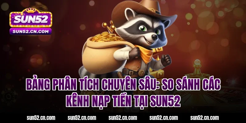 Bảng phân tích chuyên sâu: So sánh các kênh nạp tiền SUN52